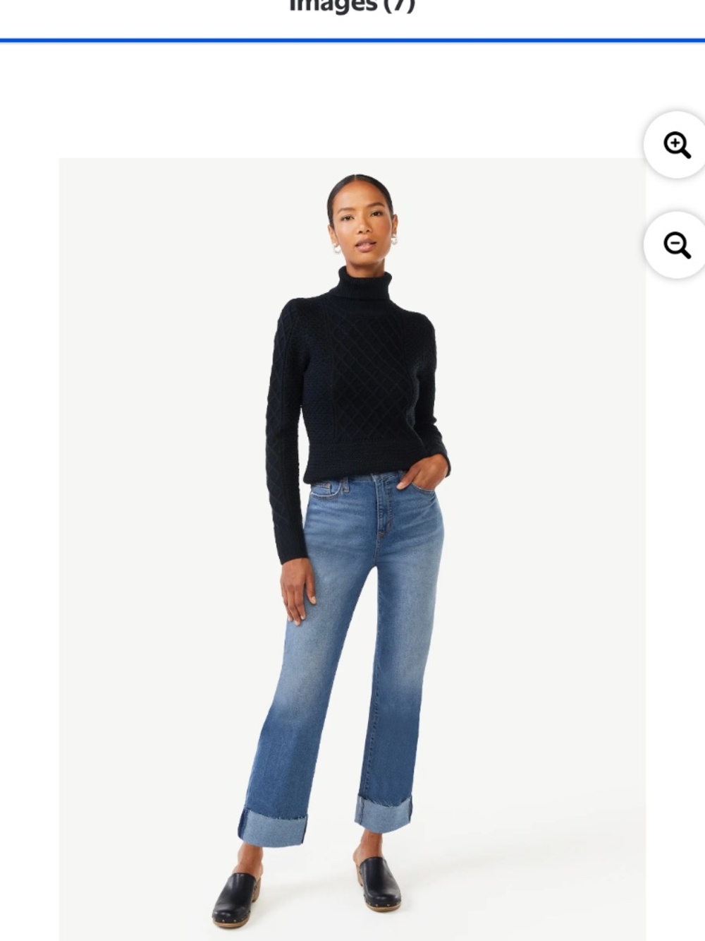 Scoop NYC Women’s Black Cable Knit Pullover Sweater Size XL NWT - Picture 5 of 6